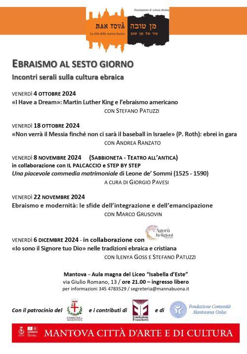 Nuovo ciclo di incontri con "Ebraismo al sesto giorno"